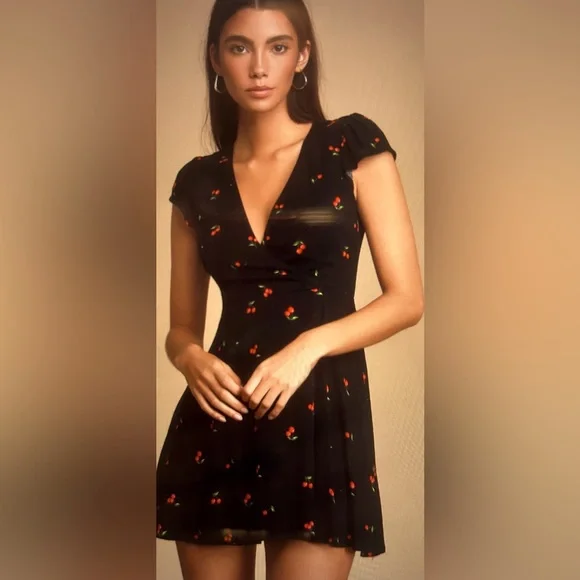 Lulus cherry dress deals